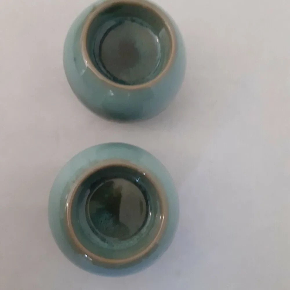 Stoneware Candle Holders Ombre 2pc Minimalist, Eclectic, Masculine